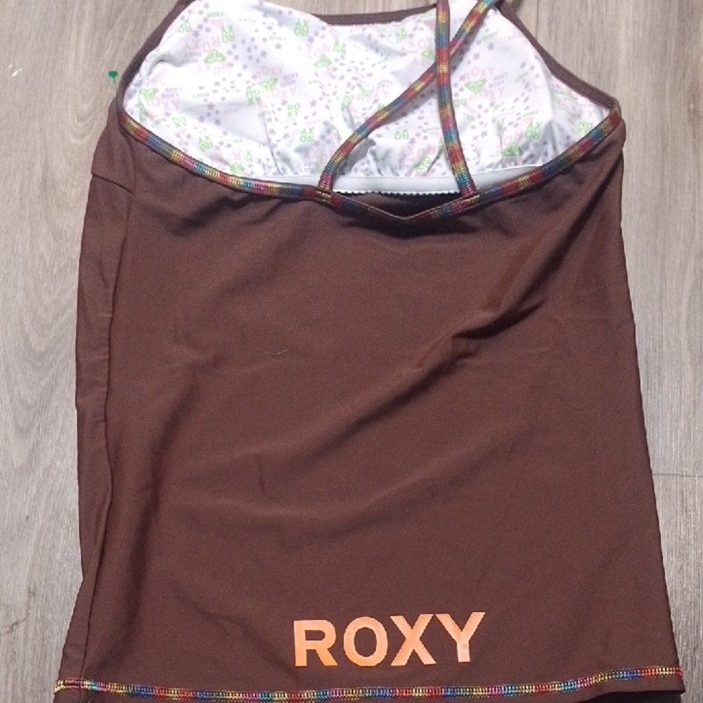 Roxy Brown and Orange Fitted Sleeveless Camisole - Picture 4 of 6